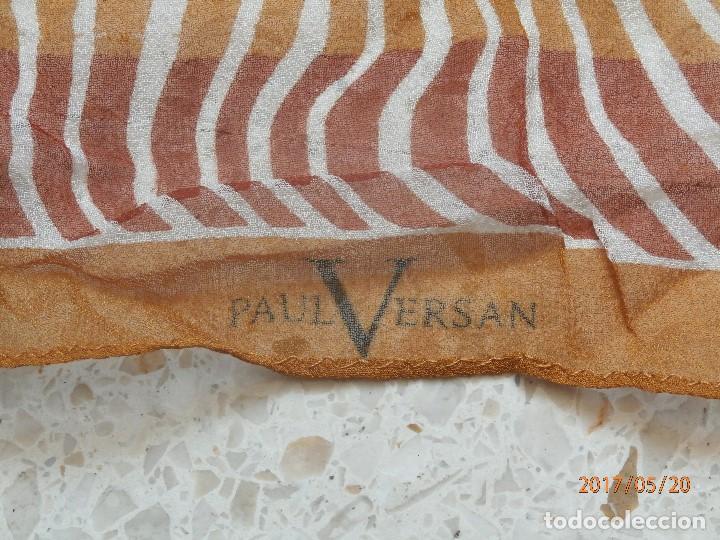 Antig&uuml;edades: PA&Ntilde;UELO de PAUL VERSAN. SEDA 100% - Foto 3