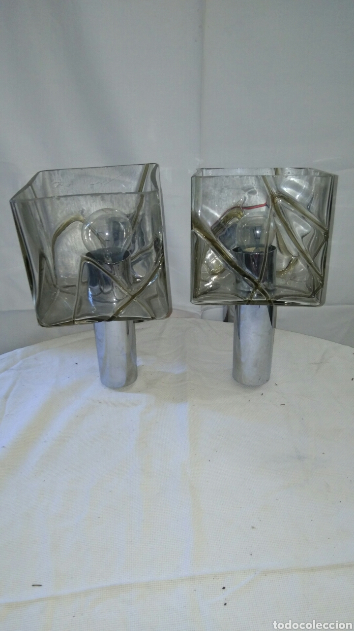 Antig&uuml;edades: Pareja de apliques de pared art deco. - Foto 3