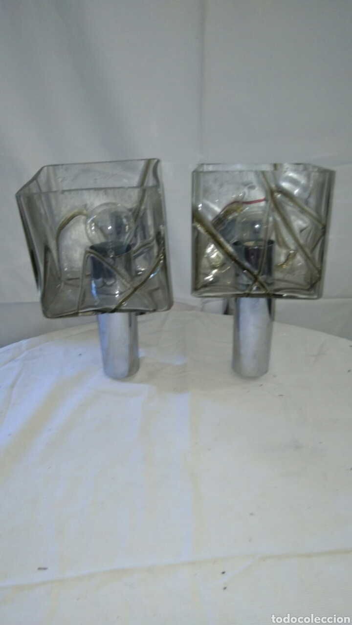 Antig&uuml;edades: Pareja de apliques de pared art deco. - Foto 4