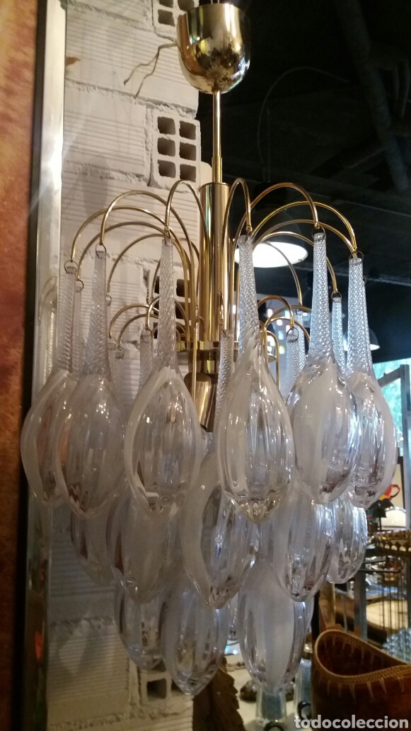 Antig&uuml;edades: Lampara cristal de murano - Foto 3