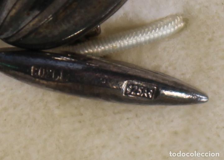 Antig&uuml;edades: gemelos seujetacorbatas en plata de ley - Foto 4