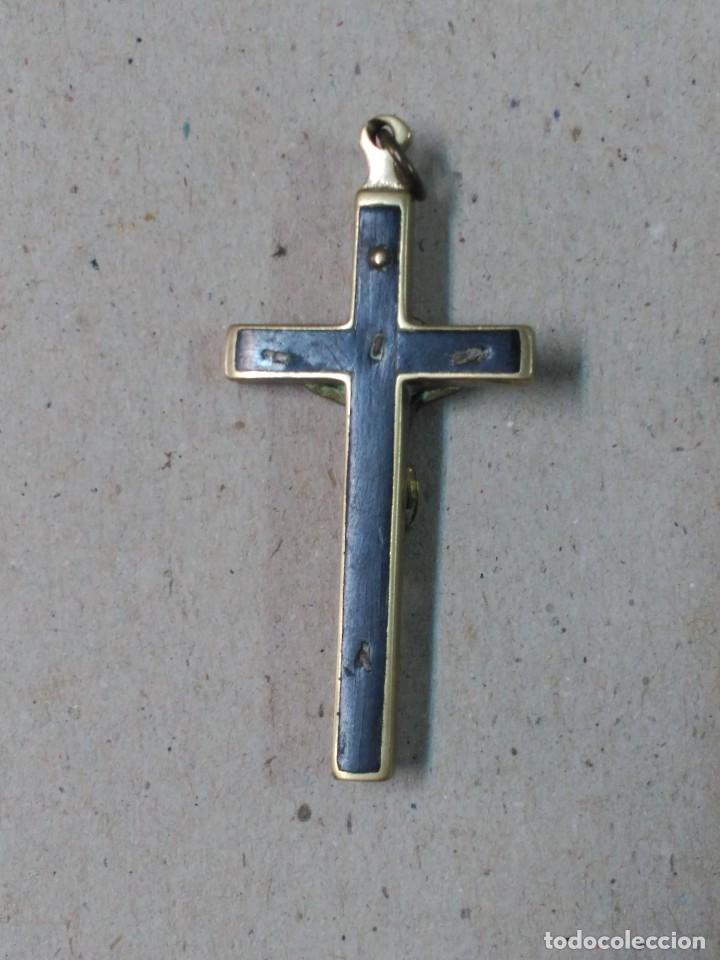 Antig&uuml;edades: CRUZ EN MADERA Y BRONCE - Foto 2