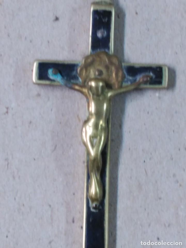 Antig&uuml;edades: CRUZ EN MADERA Y BRONCE - Foto 3