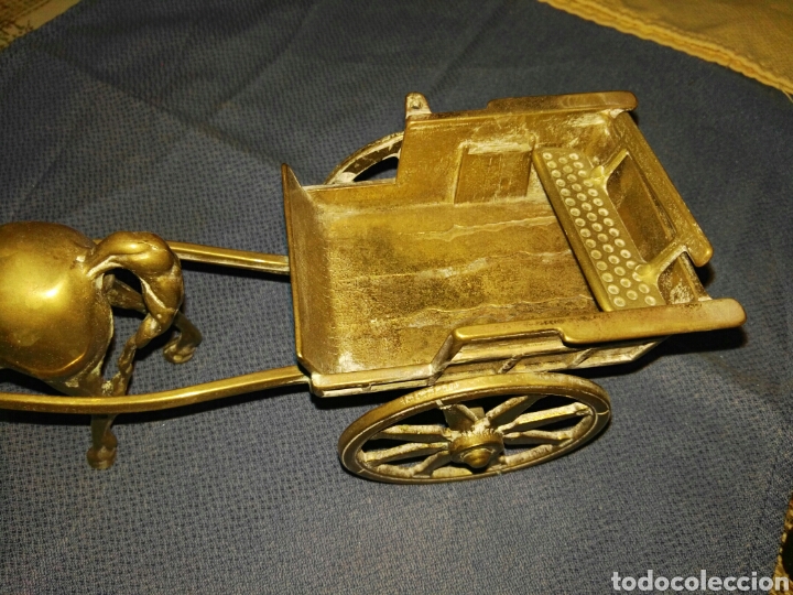 Antig&uuml;edades: Figura carroza con caballo bronce - Foto 3