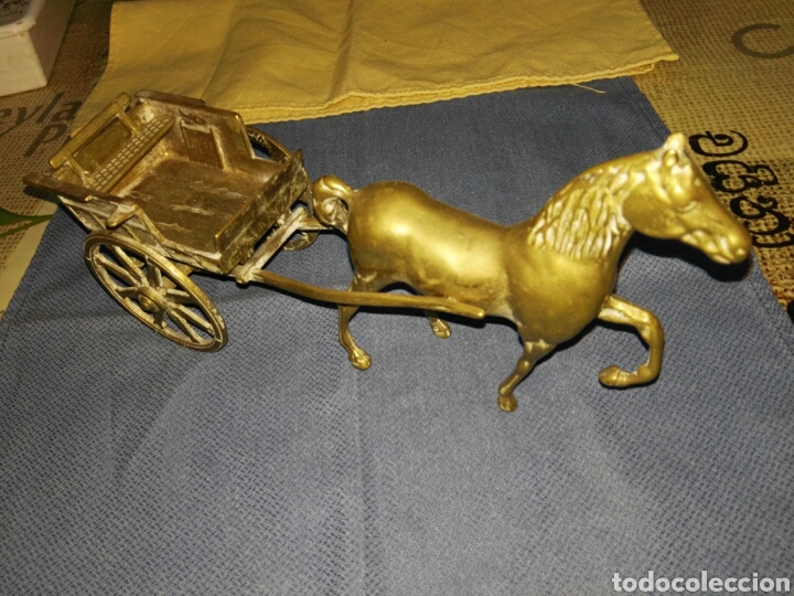 Antig&uuml;edades: Figura carroza con caballo bronce - Foto 5
