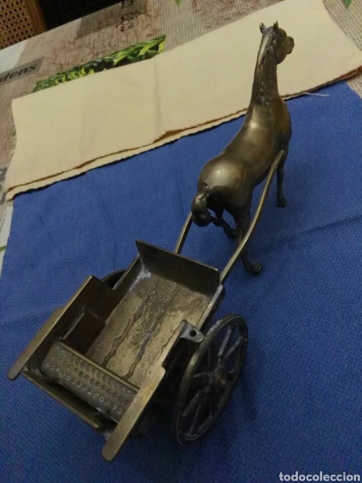 Antig&uuml;edades: Figura carroza con caballo bronce - Foto 6