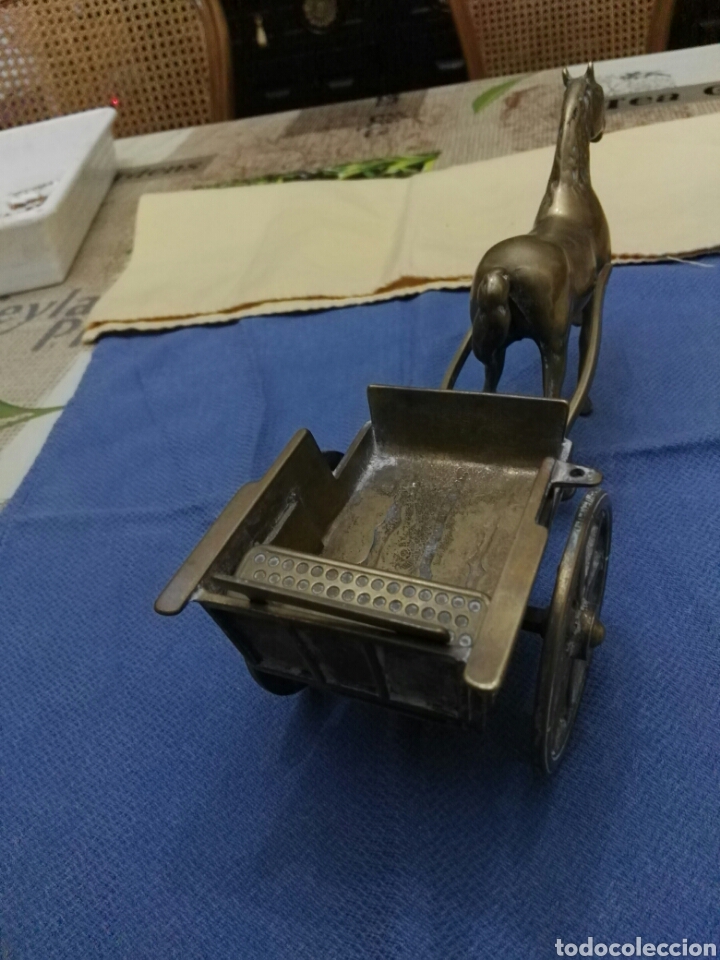 Antig&uuml;edades: Figura carroza con caballo bronce - Foto 7