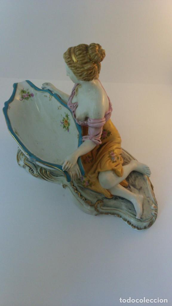 Antig&uuml;edades: CENTRO DE MESA DE PORCELANA CHECOSLOVACA - Foto 1