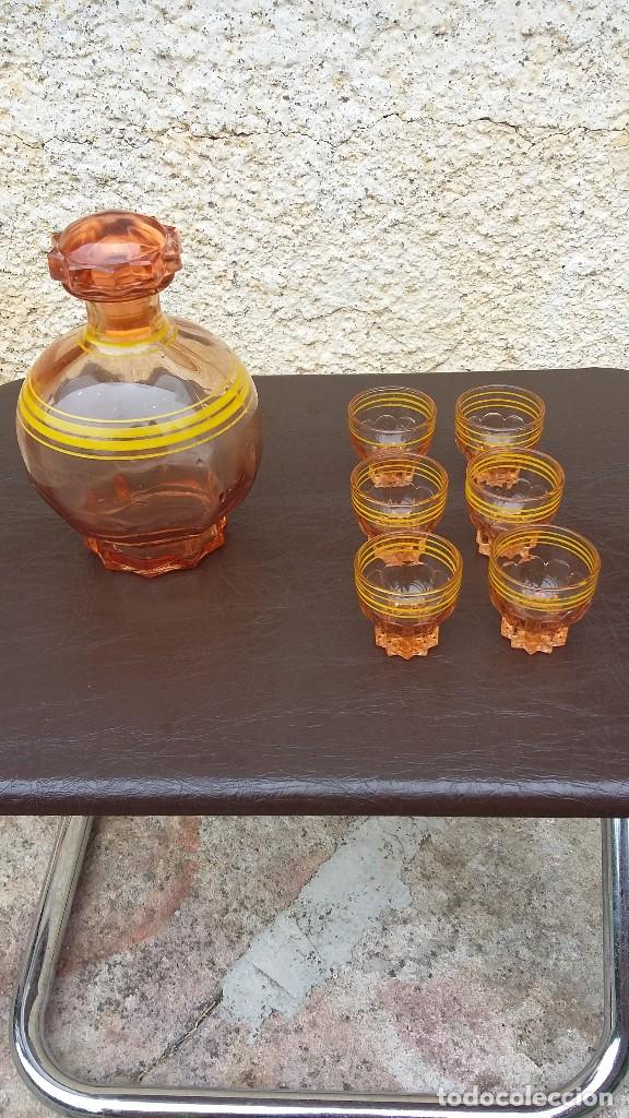 Antig&uuml;edades: JUEGO LICORERA CON 6 VASITOS - Foto 1