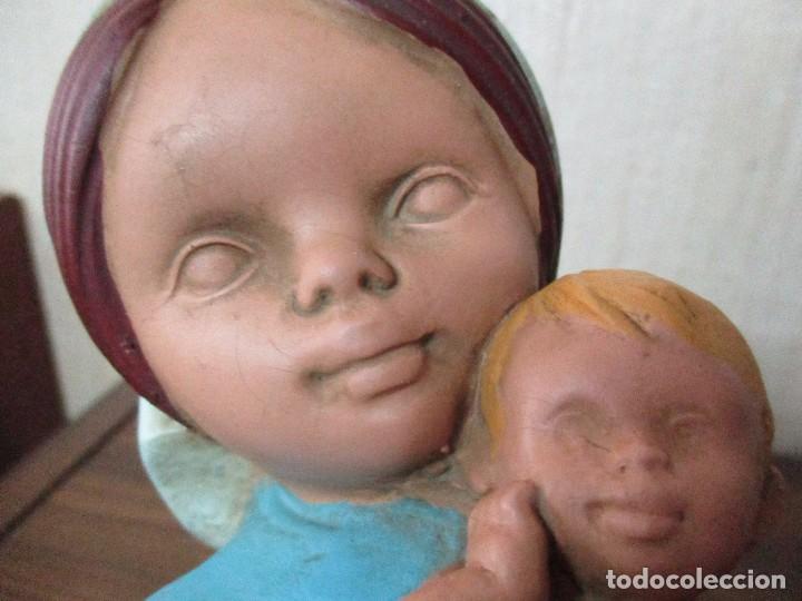 Antig&uuml;edades: VIRGEN CON NI&Ntilde;O de estuco - Foto 1