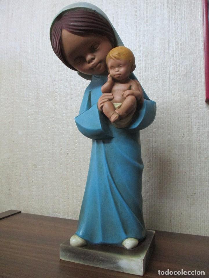 Antig&uuml;edades: VIRGEN CON NI&Ntilde;O de estuco - Foto 2