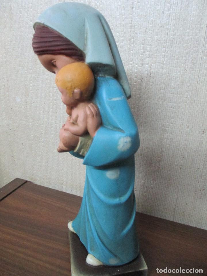 Antig&uuml;edades: VIRGEN CON NI&Ntilde;O de estuco - Foto 4