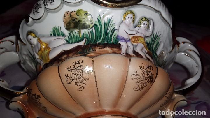 Antig&uuml;edades: precioso centro de mesa de ceramica - Foto 3
