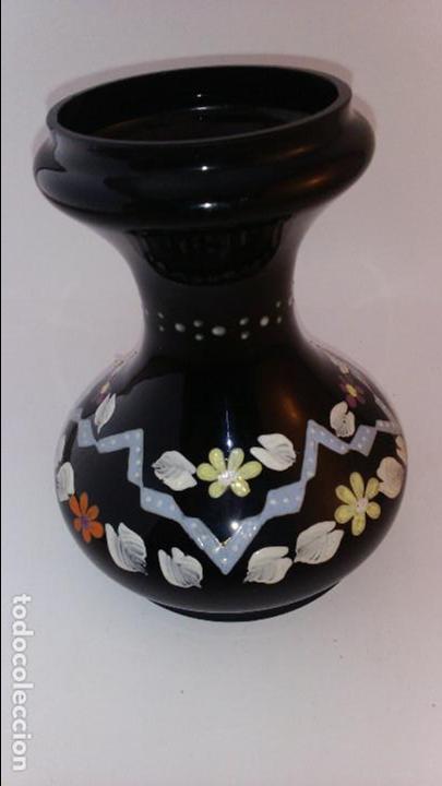 Antig&uuml;edades: JARRONCITO CRISTAL OPAL NEGRO - Foto 1