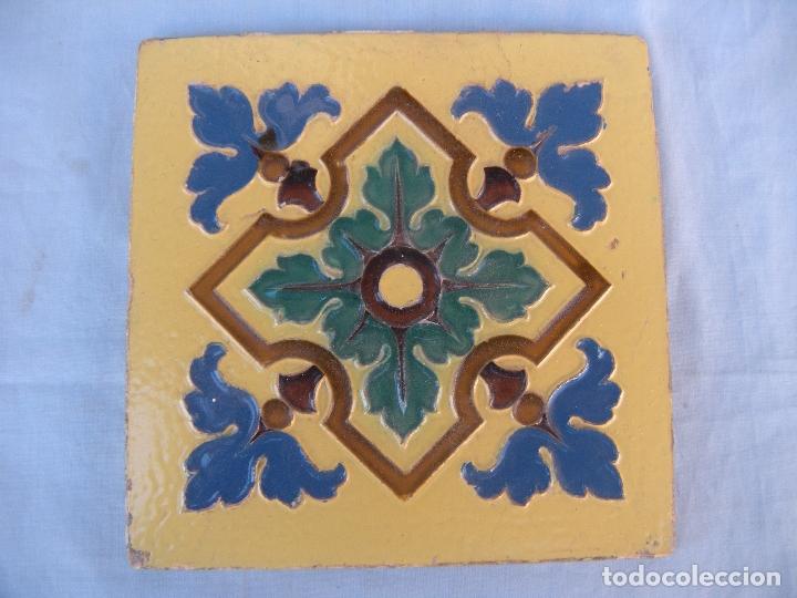 Antig&uuml;edades: ANTIGUO AZULEJO CUERDA SECA - Foto 1