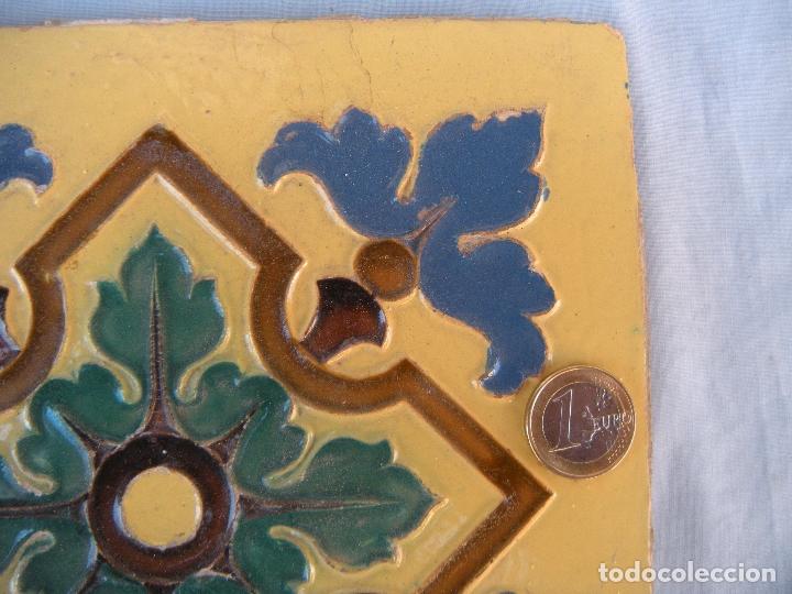 Antig&uuml;edades: ANTIGUO AZULEJO CUERDA SECA - Foto 4