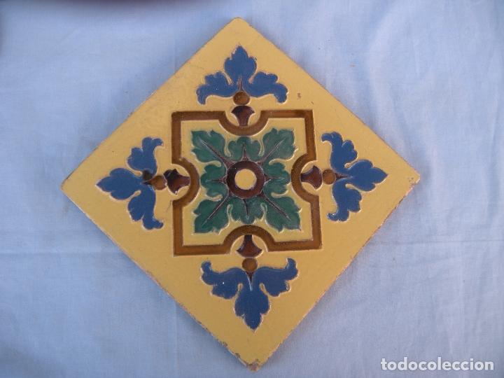 Antig&uuml;edades: ANTIGUO AZULEJO CUERDA SECA - Foto 5