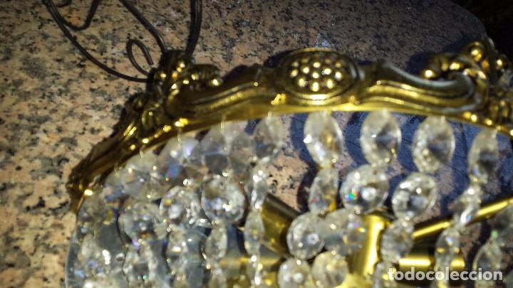 Antig&uuml;edades: ANTIGUO APLIQUE DE BRONCE Y CRISTALES - Foto 3