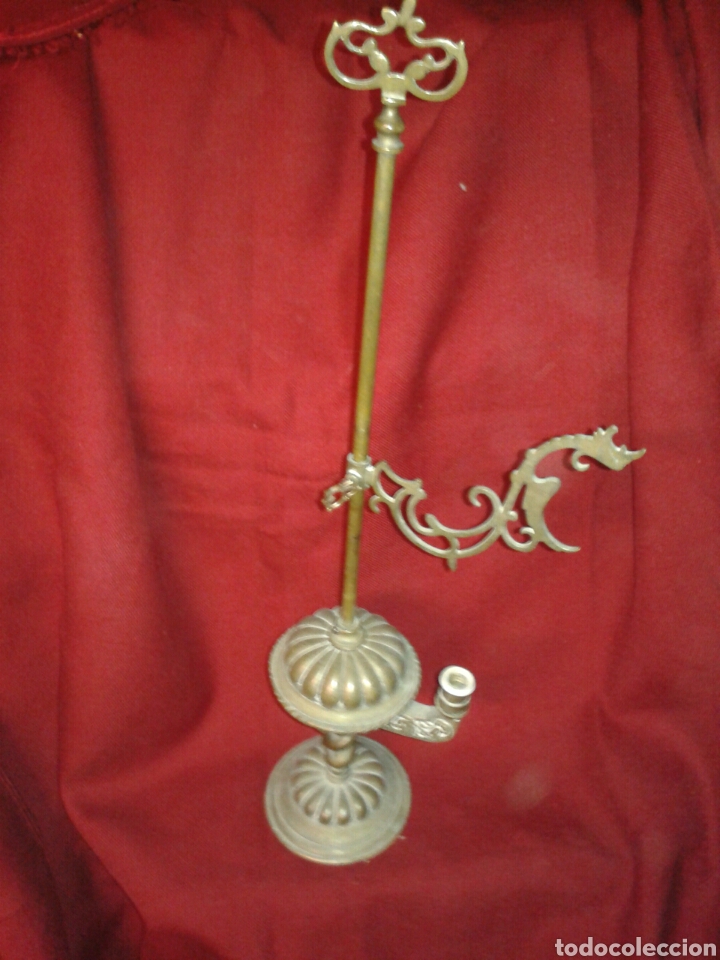Antig&uuml;edades: LAMPARA BRONCE - Foto 2