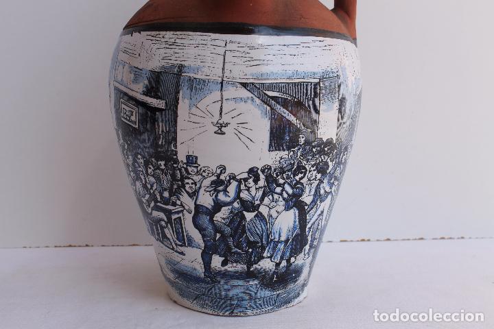 Antig&uuml;edades: BOTIJO CASTELLANO CON DIBUJO EN AZUL - Foto 2