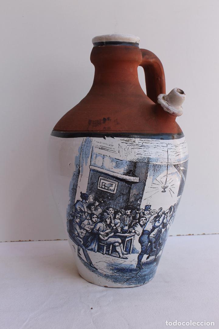 Antig&uuml;edades: BOTIJO CASTELLANO CON DIBUJO EN AZUL - Foto 3