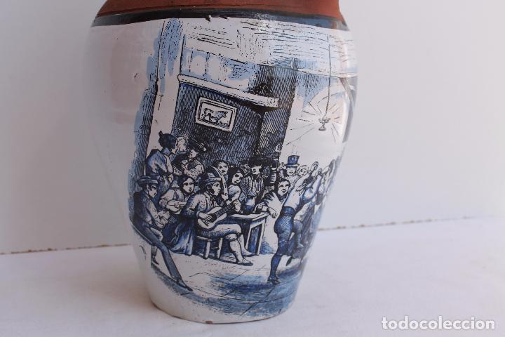 Antig&uuml;edades: BOTIJO CASTELLANO CON DIBUJO EN AZUL - Foto 4