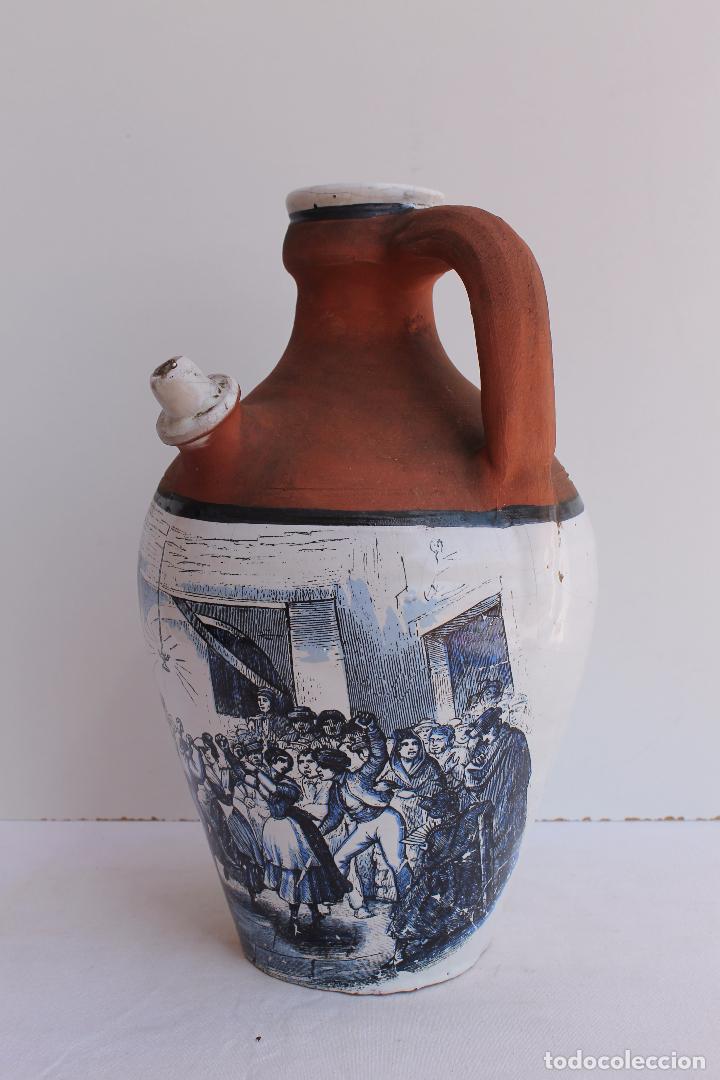 Antig&uuml;edades: BOTIJO CASTELLANO CON DIBUJO EN AZUL - Foto 5