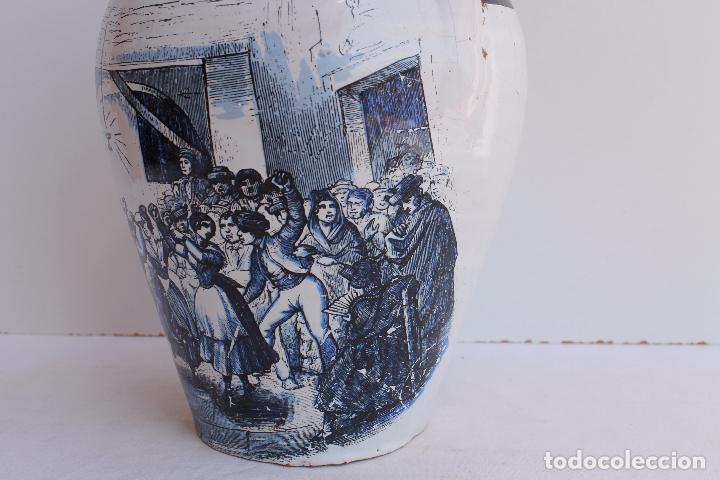 Antig&uuml;edades: BOTIJO CASTELLANO CON DIBUJO EN AZUL - Foto 6