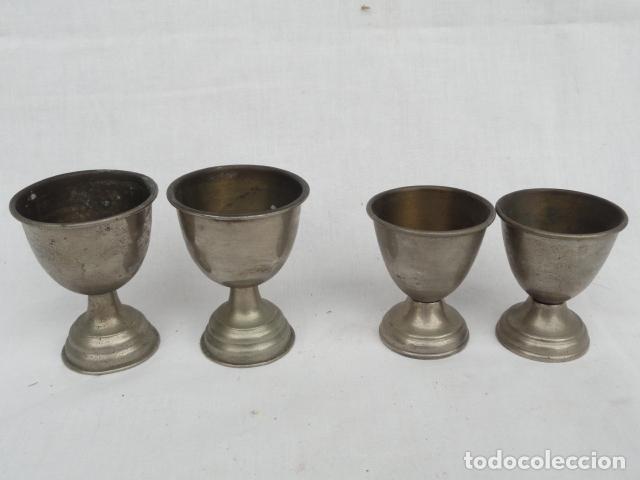 Antig&uuml;edades: 4 HUEVERAS DE LAT&Oacute;N. - Foto 1