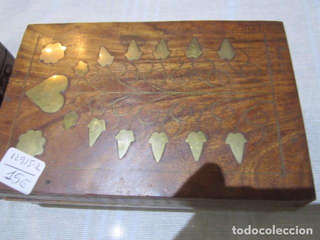 Antig&uuml;edades: 2 bonitas cajas joyero de madera. - Foto 4