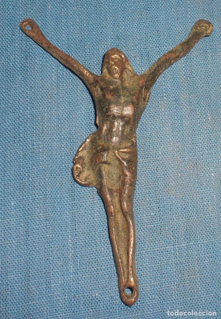 Antig&uuml;edades: Antiguo cristo bronce siglo XIX - Foto 1