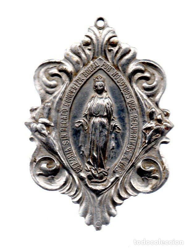 Antig&uuml;edades: MEDALLA EN RELIEVE DE LA VIRGEN MARIA - Foto 1