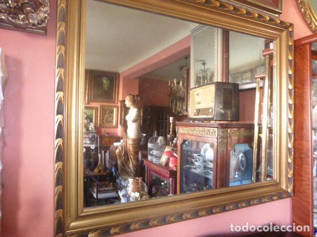 Antig&uuml;edades: ESPEJO CON MARCO DE MADERA DORADO. - Foto 5