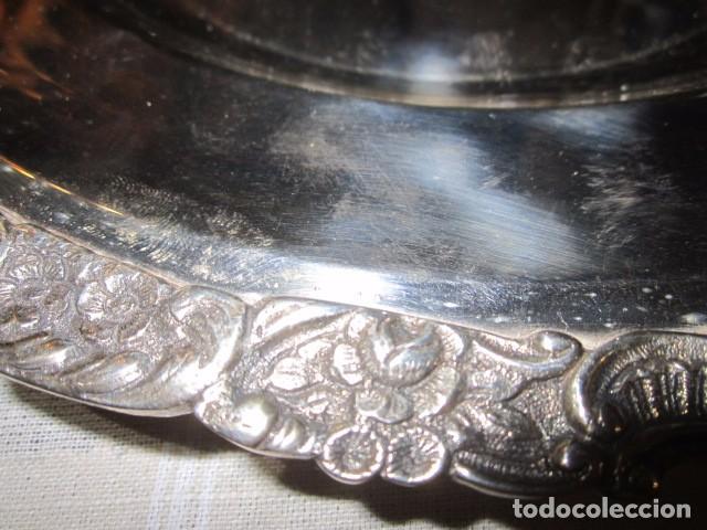 Antig&uuml;edades: Antiguo centro de mesa de alpaca. 32 cms. de di&aacute;metro. - Foto 3