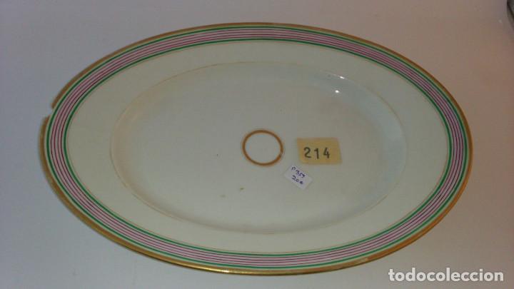 Antig&uuml;edades: BANDEJA OVALADA LOZA DE GIJON - Foto 1