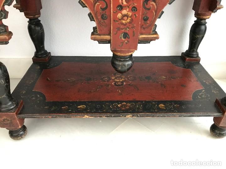 Antigüedades: Precioso mueble alemán Selva Negra de mediados-finales. s. XVIII de madera policromada - Foto 4 - 90730630