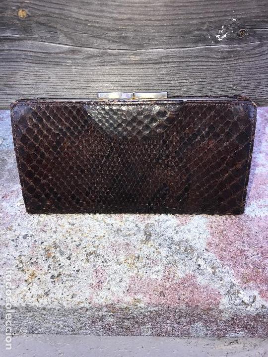 Antig&uuml;edades: Cartera piel, cocodrilo, - Foto 1