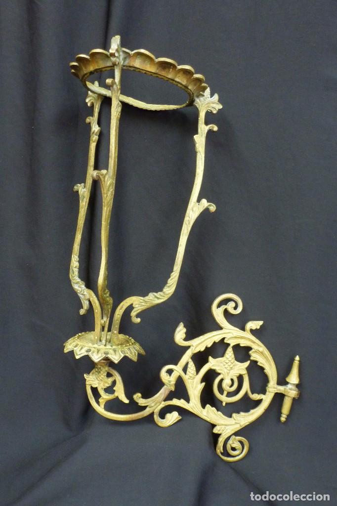 Antig&uuml;edades: APLIQUE DE BRONCE DE FAROLA - Foto 3
