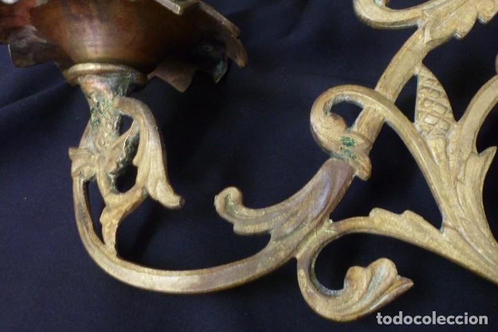 Antig&uuml;edades: APLIQUE DE BRONCE DE FAROLA - Foto 6