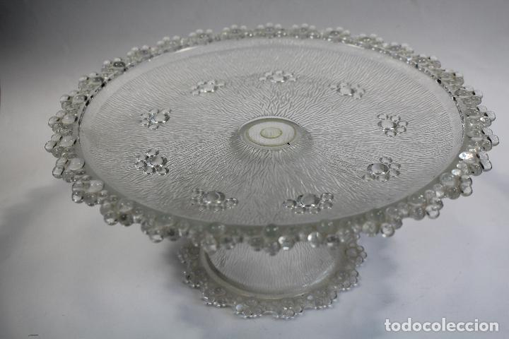 Antig&uuml;edades: frutero centro de mesa en cristal soplado - Foto 1