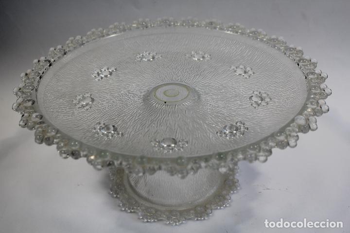 Antig&uuml;edades: frutero centro de mesa en cristal soplado - Foto 2