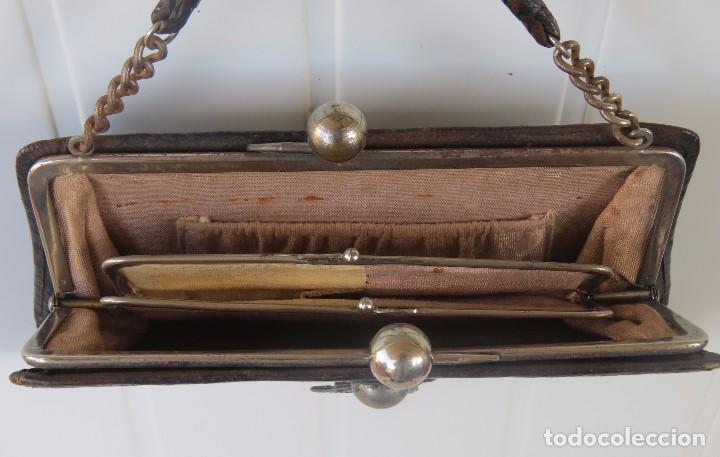 Antig&uuml;edades: ANTIGUO ORIGINAL BOLSO PIEL - Foto 12