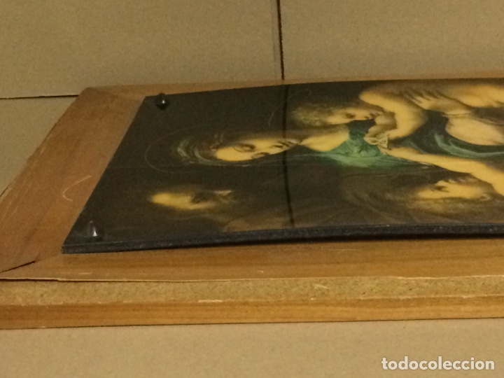 Antig&uuml;edades: Cuadro religioso en tabla madera vitrificado - Foto 2