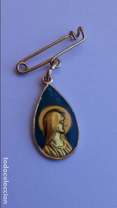 Antig&uuml;edades: Medalla virgen de lourdes de 2,2 x 1,2 cms - Foto 1
