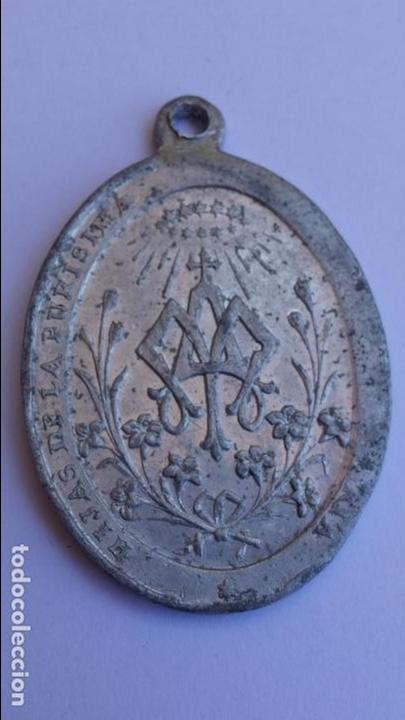 Antig&uuml;edades: Medalla de hijas de la purisima de 4,4 x 3 cms - Foto 2