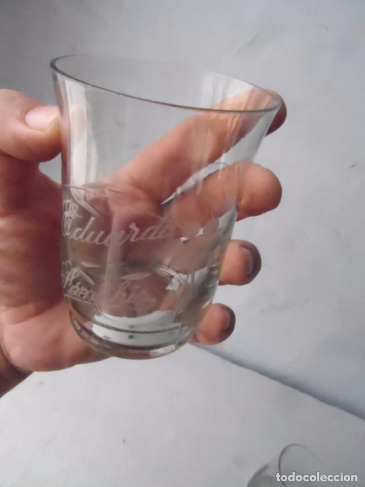 Antiquit&auml;ten: VASO COPA DE CRISTAL TALLADO EDUARDO SANCHIS ANTIGUO