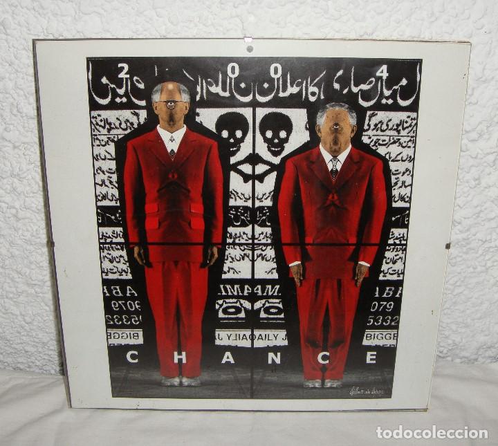 Antig&uuml;edades: Lamina Enmarcada de Gilbert and George. Con cristal. (30 cm x 30 cm)