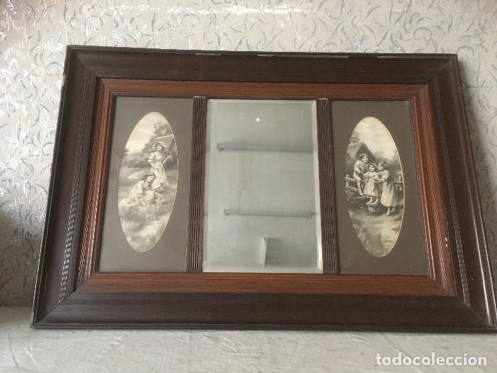 Antig&uuml;edades: ESPEJO CUADRO MUY BONITO - Foto 1