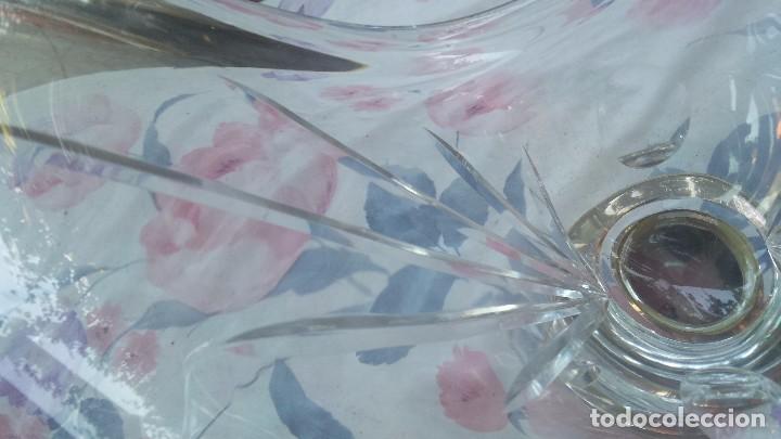 Antig&uuml;edades: antiguo centro de mesa en cristal tallado. y pie en plata - Foto 4
