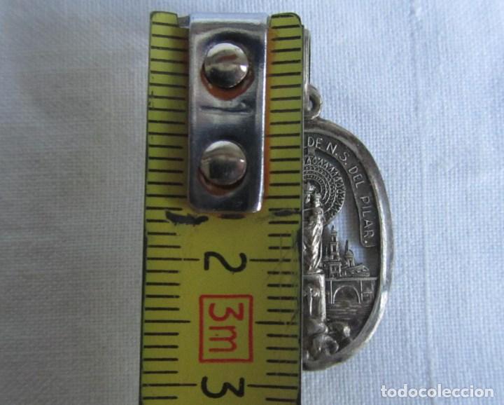 Antig&uuml;edades: Medalla de plata XIX Centenario de Nuestra Se&ntilde;ora del Pilar - Foto 3